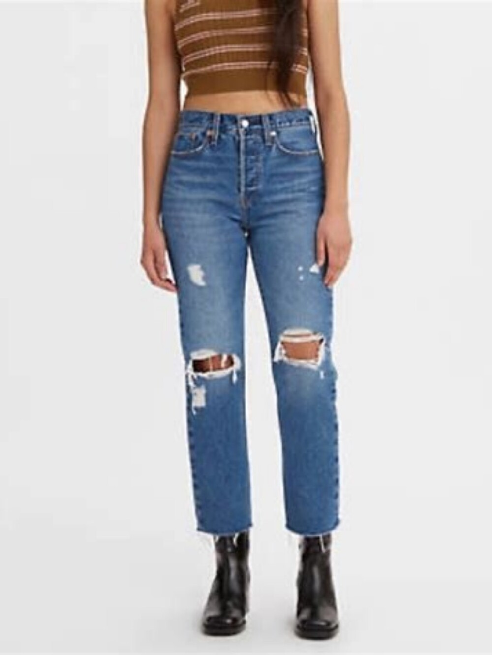 Levi's Button Fly Wedgie Straight Jeans
